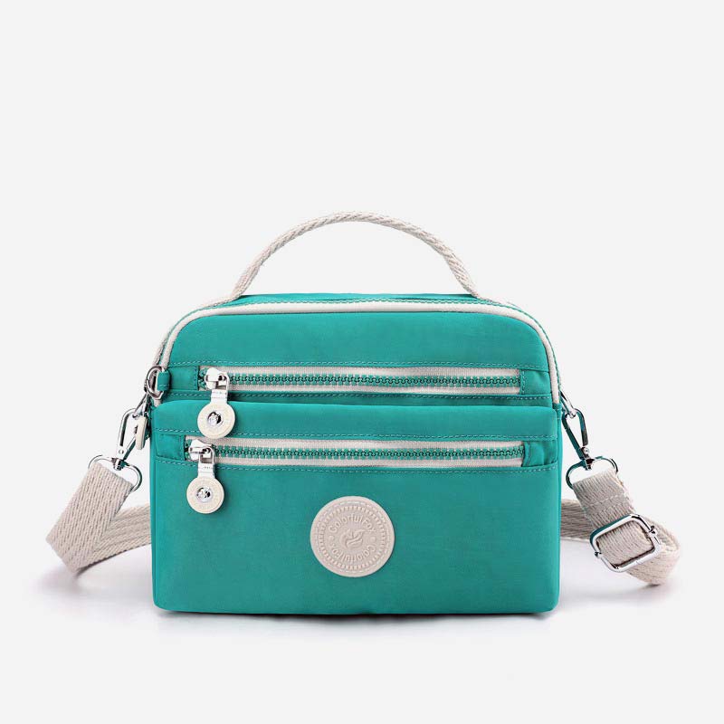 Leichte Handtasche aus Nylon mit mehreren Taschen, kleine Umhängetasche