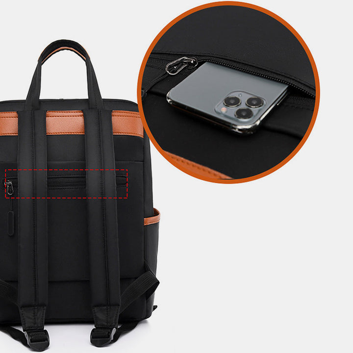 Lässiger, wasserdichter Nylon-Rucksack mit großem Fassungsvermögen 