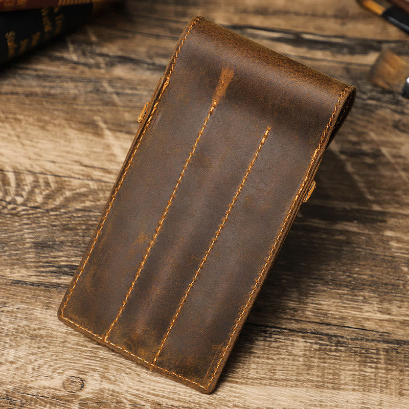 Federmäppchen fürs Geschäft, Vintage, kreatives Federmäppchen aus Leder