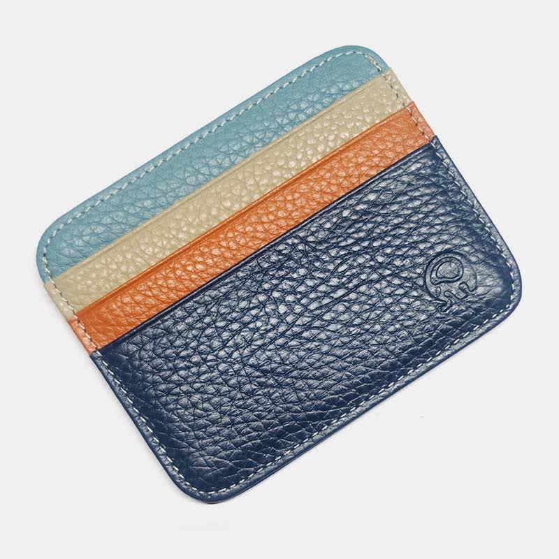 Schlanke minimalistische Vordertasche Brieftasche aus echtem Leder Kartenhalter Kartenetui - Stil 33 - image 1