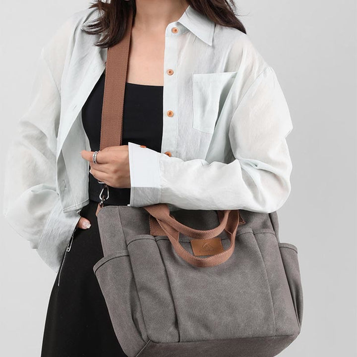 Damen Canvas Handtasche mit mehreren Taschen, wichtige Umhängetasche