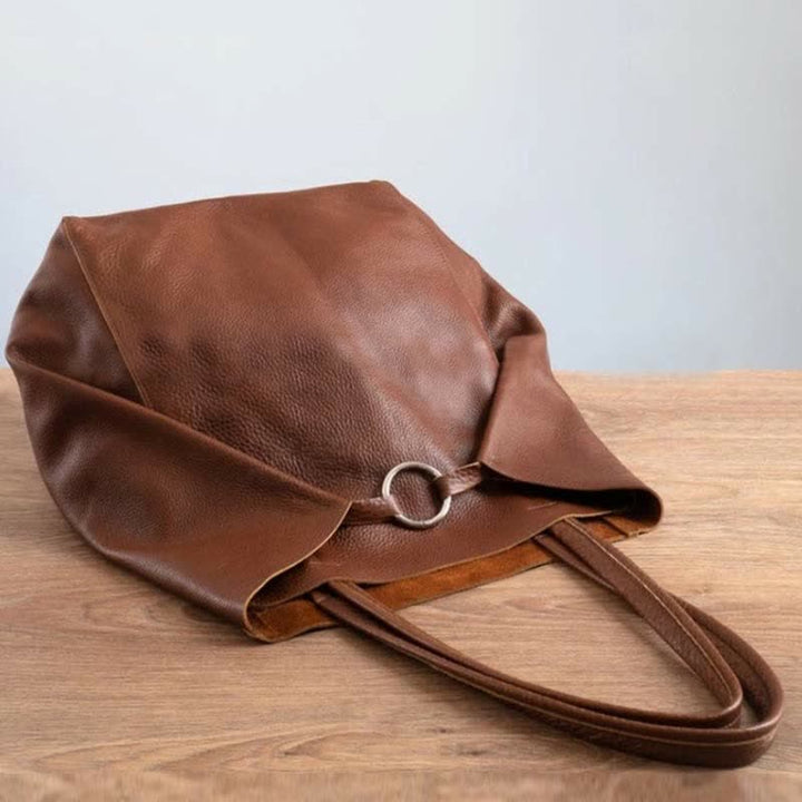 Große Kapazität weiche Leder Einkaufstasche Handtasche Shopper Geldbörse mit Beutel