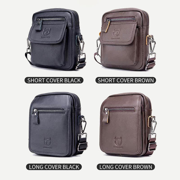 Umhängetasche aus echtem Leder für Herren, Messenger Bag, Schultertasche