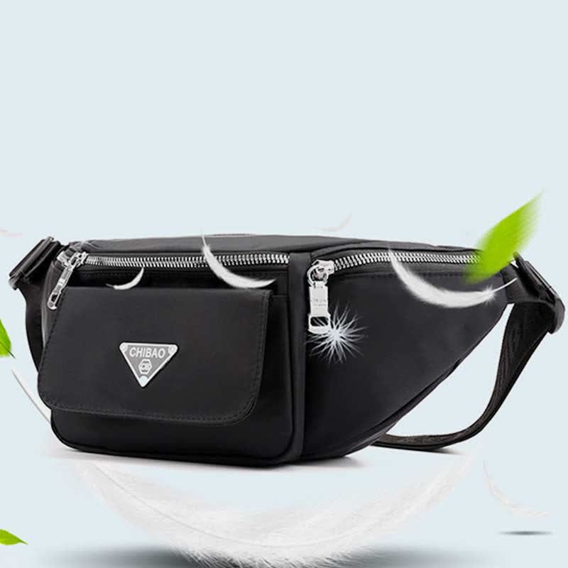 Nylon-Hüfttasche mit mehreren Taschen, leichte Brusttasche mit mehreren Tragemöglichkeiten, Hüfttasche