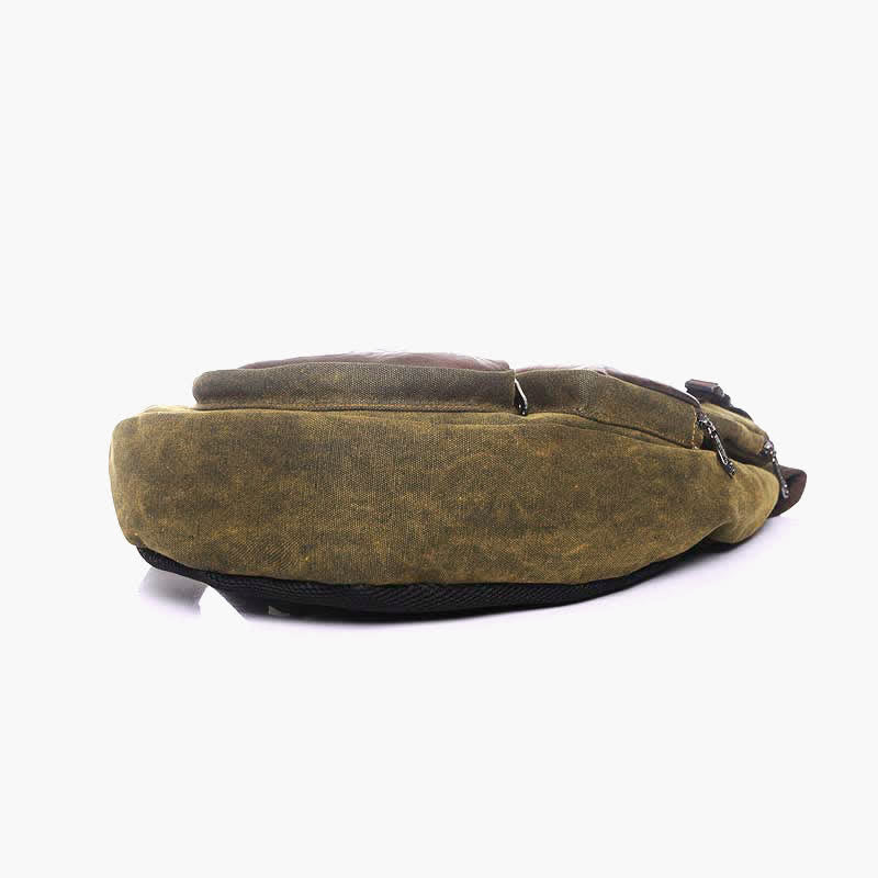 Sling Bag für Herren, sportlich, braun, Vintage-Canvas