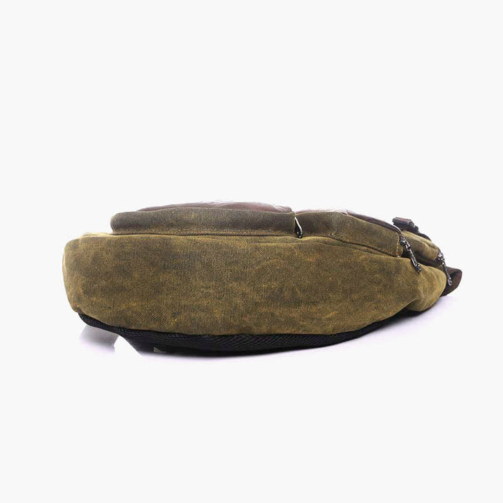 Sling Bag für Herren, sportlich, braun, Vintage-Canvas