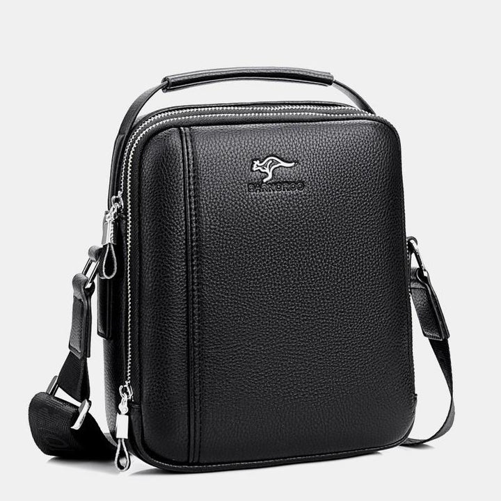 Messenger Bag für Herren aus PU-Leder, minimalistische Business-Umhängetasche