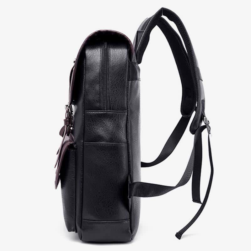 Laptop-Rucksack aus Leder für Herren, großes Fassungsvermögen, für Uni, Reisen, Büro, Tagesrucksack