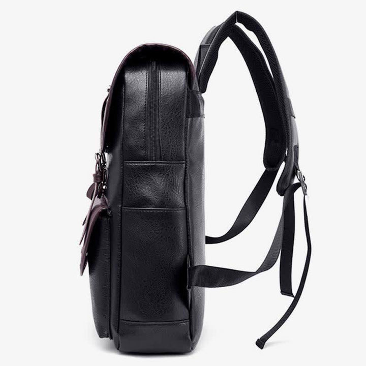 Laptop-Rucksack aus Leder für Herren, großes Fassungsvermögen, für Uni, Reisen, Büro, Tagesrucksack