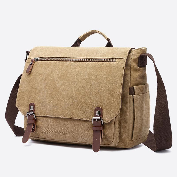 Messenger Bag für Herren, tragbar, großes Fassungsvermögen, Canvas, Business-Aktentasche