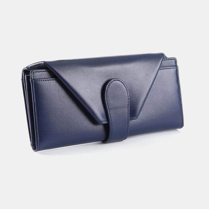 Lange Retro-Geldbörse aus echtem Leder mit mehreren Fächern