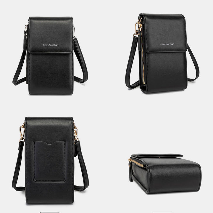 Lässige, elegante Umhängetasche mit mehreren Fächern fürs Handy