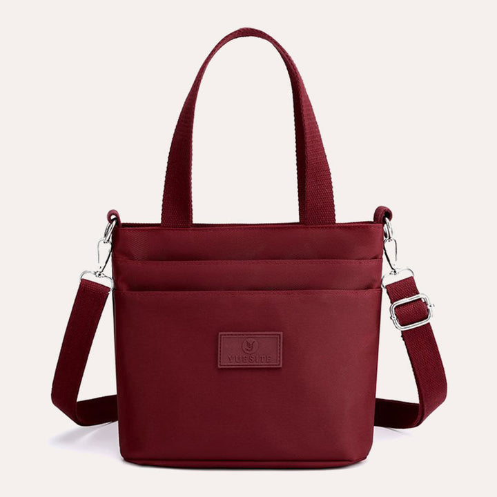 Funktionelle Umhängetasche Schultertasche Mehrere Taschen Leichte einfarbige Handtasche