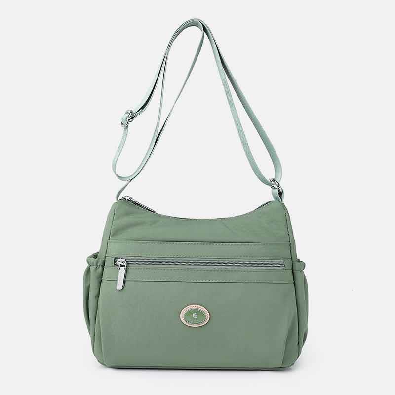 Mehrfarbige Umhängetasche für Damen, große Pendlertasche aus Nylon