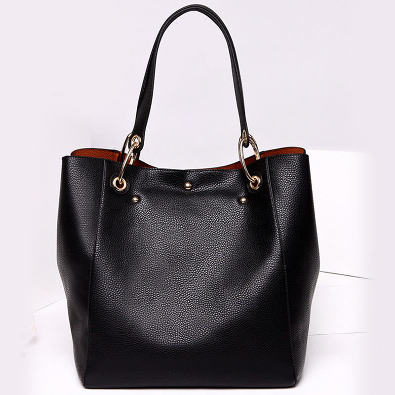 Klassische Tragetasche für Damen, einfarbig, Set mit Pendlertaschen für Büro und die Arbeit