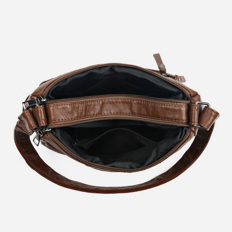Umhängetasche für Damen, Twist-Muster, mehrere Taschen, Ledergeldbörse