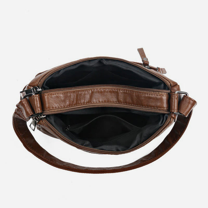 Umhängetasche für Damen, Twist-Muster, mehrere Taschen, Ledergeldbörse