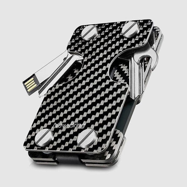 EDC RFID Aluminium Multifunktions-Schlüsselanhänger Kartenhalter Geldbörse
