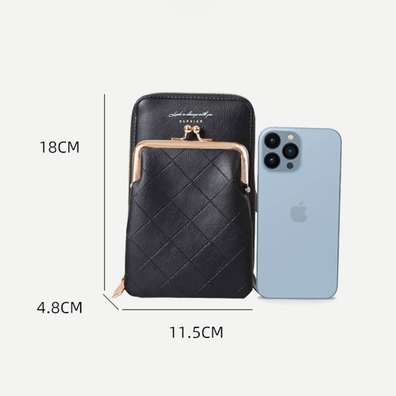 Kleine Crossbody-Handy-Geldbörse für Damen, leichte Mini-Umhängetasche