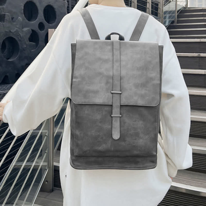Herren Rucksack Geldbörse PU Leder Laptop Rucksack Reise Business College Büchertasche