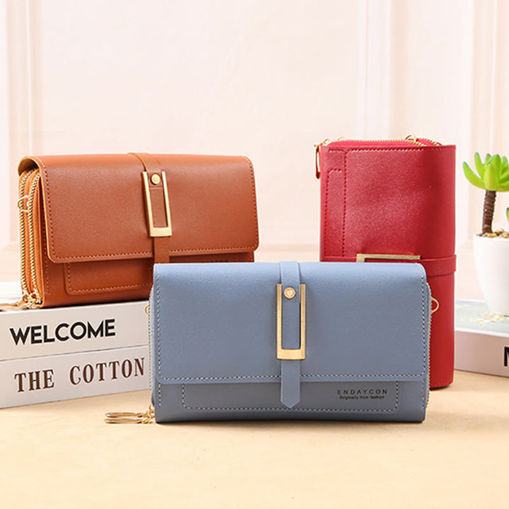 Handytasche für Damen, einfarbig, große Kapazität, Gewicht