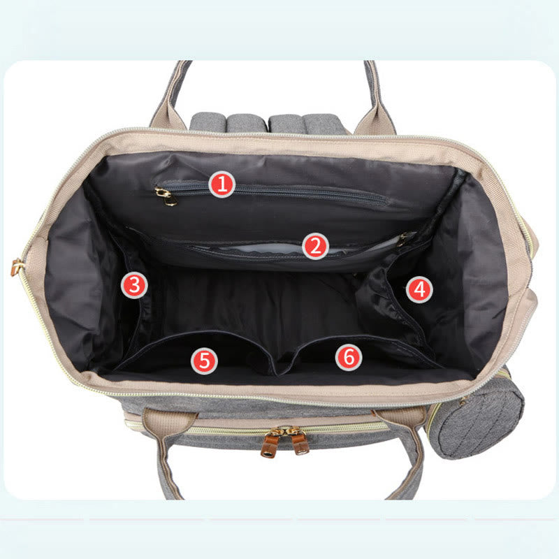 Multifunktionale Mama-Tasche mit Kinderbett, einfacher wasserdichter Oxford-Rucksack