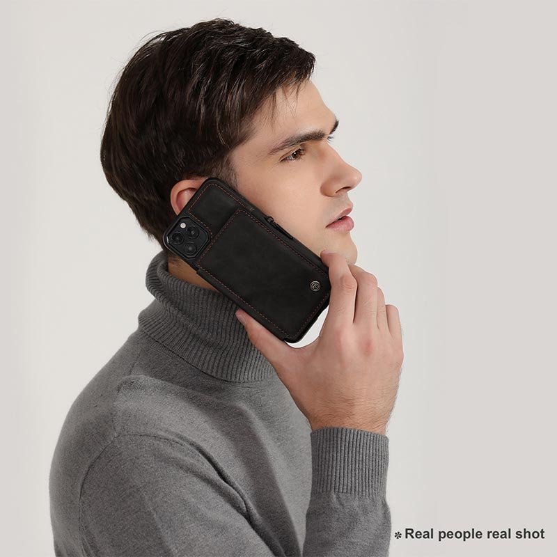 2 IN 1 Anti-Diebstahl RFID Telefon Tasche Brieftasche Smartphone Fall Kompatibel mit iPhone