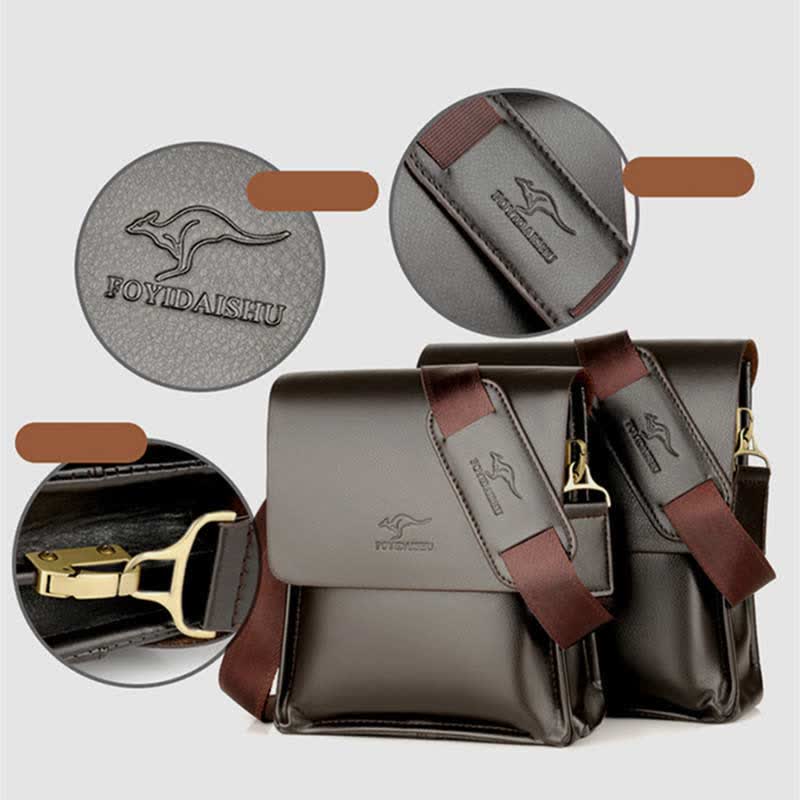 Herren Leder Umhängetasche Messenger Bag Reise Arbeit Business Satchel