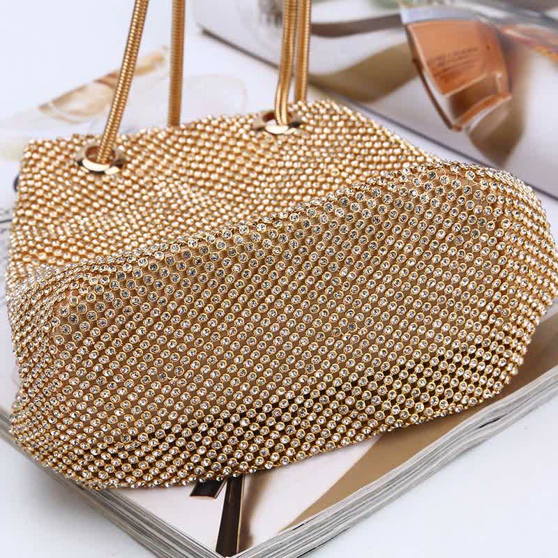 Glitzernde Umhängetasche, Geldbörse, Handtasche, Kristalle, Abendtasche für Frauen und Mädchen