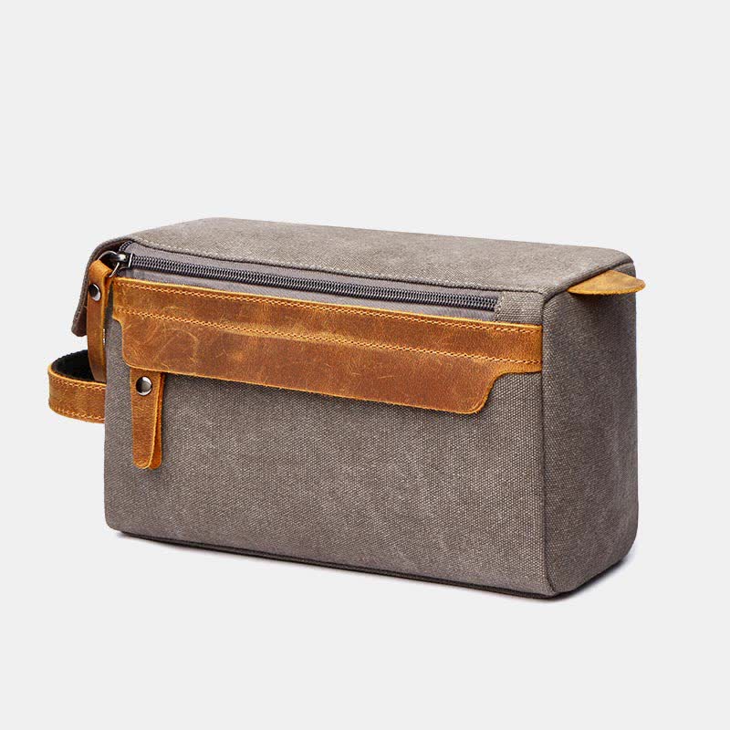 Retro-Aufbewahrungstasche aus Segeltuch, Make-up-Tasche, Reise-Kulturtasche für Damen und Herren