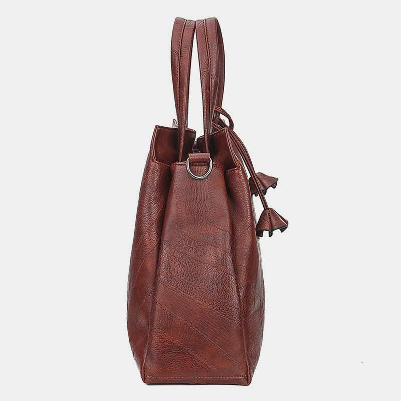 Retro Damen Handtasche Dreifachfach Schultertasche Umhängetasche