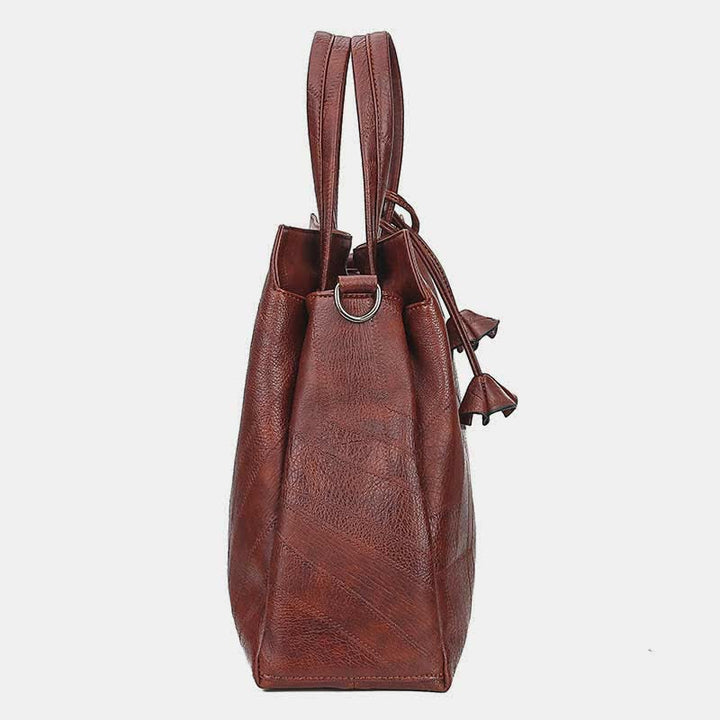 Retro Damen Handtasche Dreifachfach Schultertasche Umhängetasche