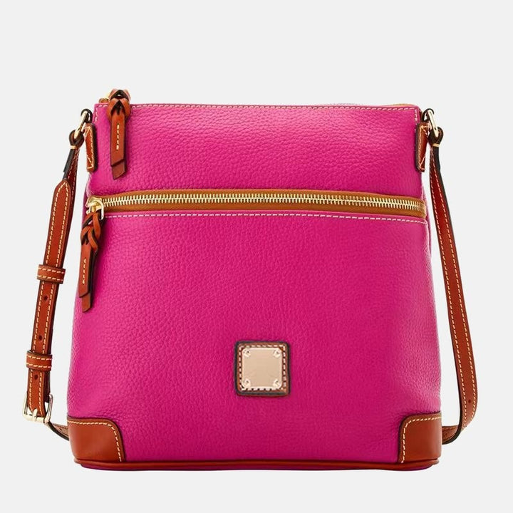 Umhängetasche für Damen, mehrfarbige Ledertasche mit Lychee-Grain-Textur