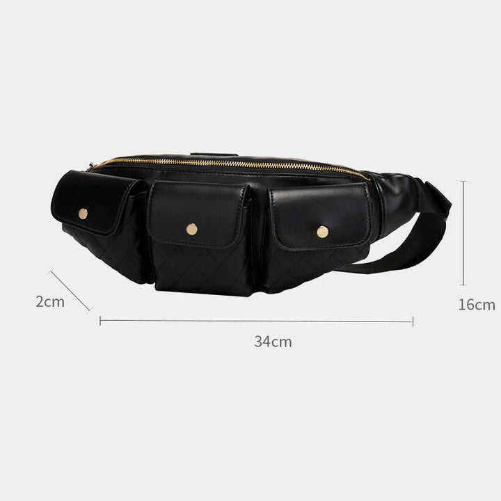 Gürteltasche für Herren, Leder, lässige Umhängetasche für den Außenbereich