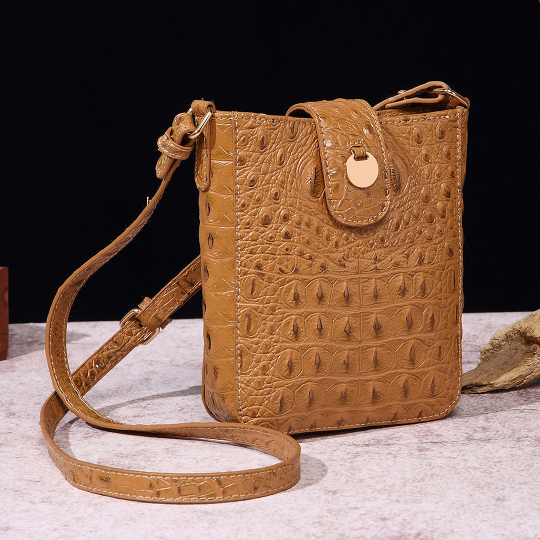 Umhängetasche für Damen, Retro-Krokodilmuster, Handytasche