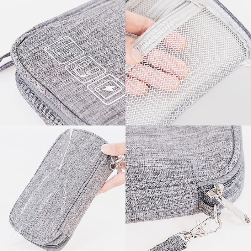 Wasserdichte tragbare Clutch zur Aufbewahrung digitaler Kabel, Reisekabel-Organizer