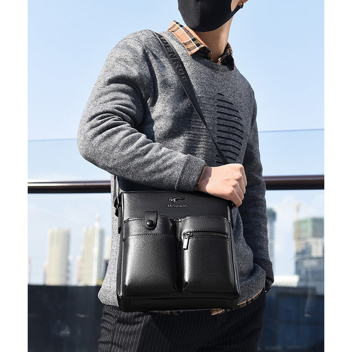 Leder-Umhängetasche für Herren, Sling-Umhängetasche für Reisen, Arbeit und Geschäft