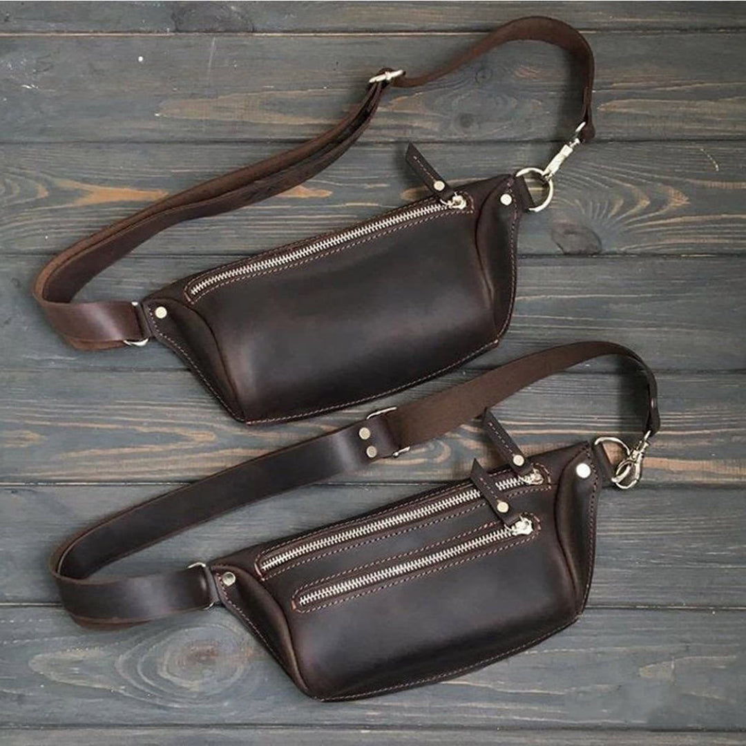 Gürteltasche für Damen und Herren, Outdoor, Hüfttasche mit Doppelreißverschluss, Brusttasche