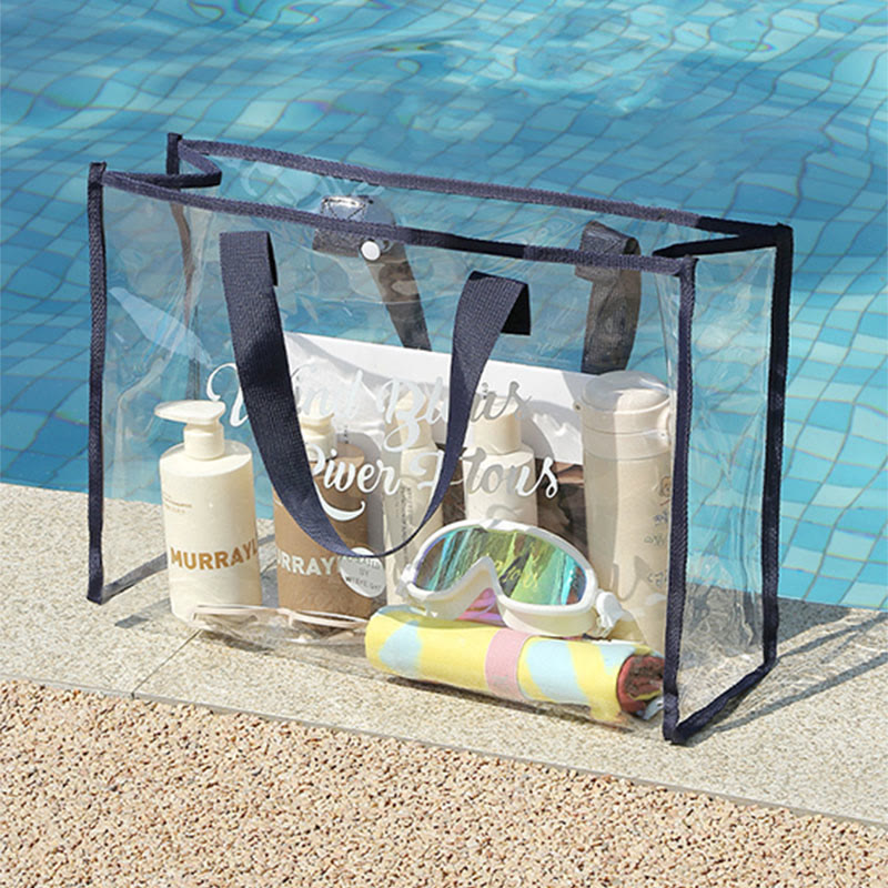 Strandtasche für Urlaubsreisen, wasserdicht, transparent, tragbar, Schwimmtasche