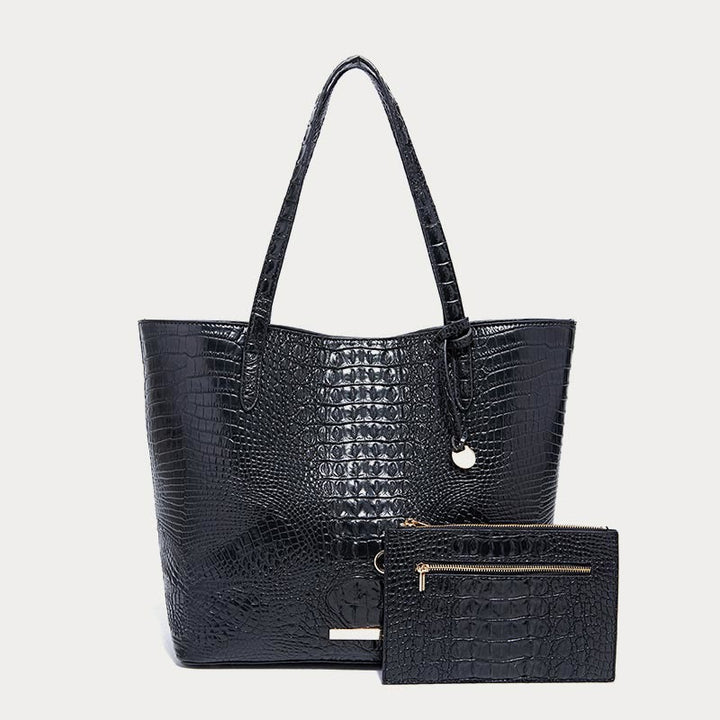 Tragetasche für Damen, tägliches Retro-Taschenset mit Krokodilmuster