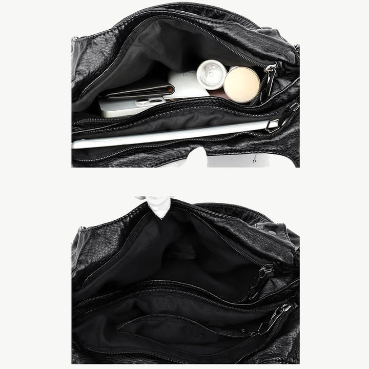 Klassische Tragetasche fürs Büro, leichte Schultertasche aus weichem Leder