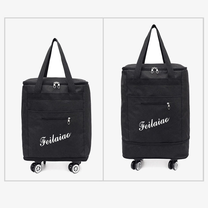Kurzreise-Gepäcktasche mit Rollen für Damen, tragbar, konvex, Rucksack