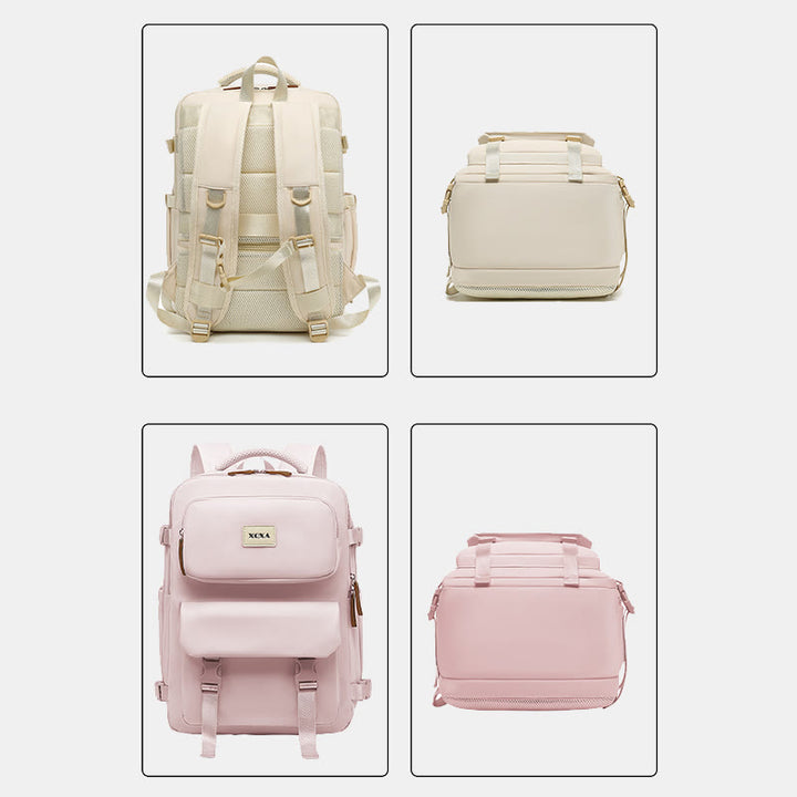Rucksack für Damen, große Kapazität, minimalistischer Reise-Laptop-Tagesrucksack aus Nylon