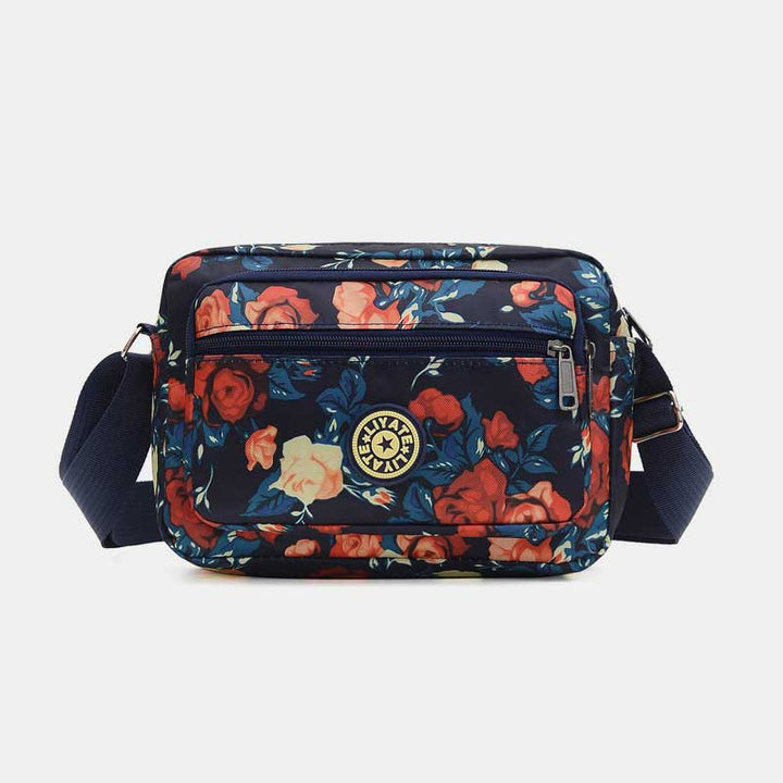 Große Kapazität Bedruckte, robuste Schultertasche aus Nylon mit Umhängetasche