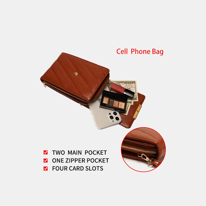 Kleine Crossbody-Handy-Geldbörse für Damen, klassische Handytasche