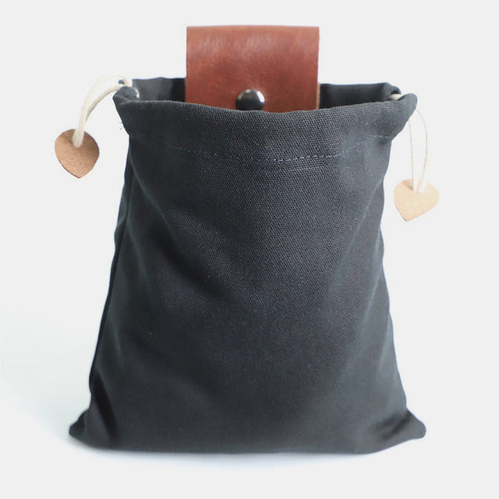 Aufbewahrungstasche aus Leder und Canvas für Bushcraft