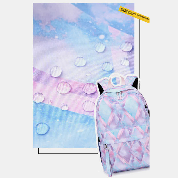 Schulrucksack Daypack Süßes 3-teiliges Schulranzen-Set mit USB-Ladeanschluss