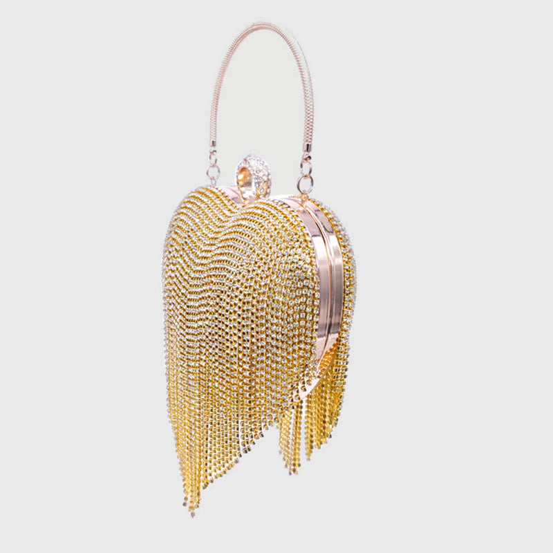 Abendtasche für Frauen Herzförmige Diamant Make-Up Hochzeit Tasche