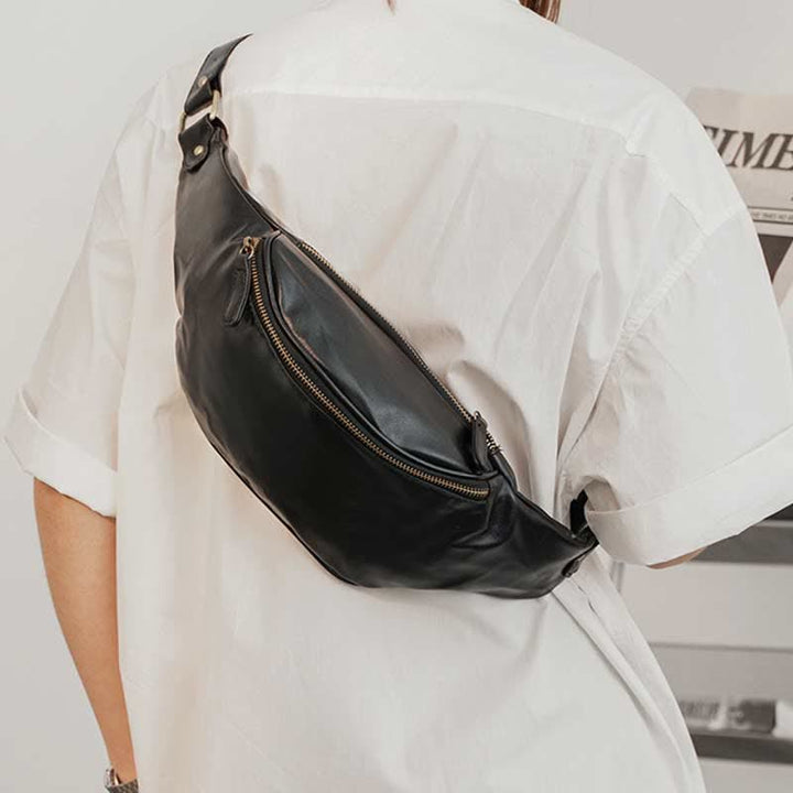 Kleine Schultertasche aus Leder, Umhängetasche, persönliche Tasche, Brust-/Schulterrucksack