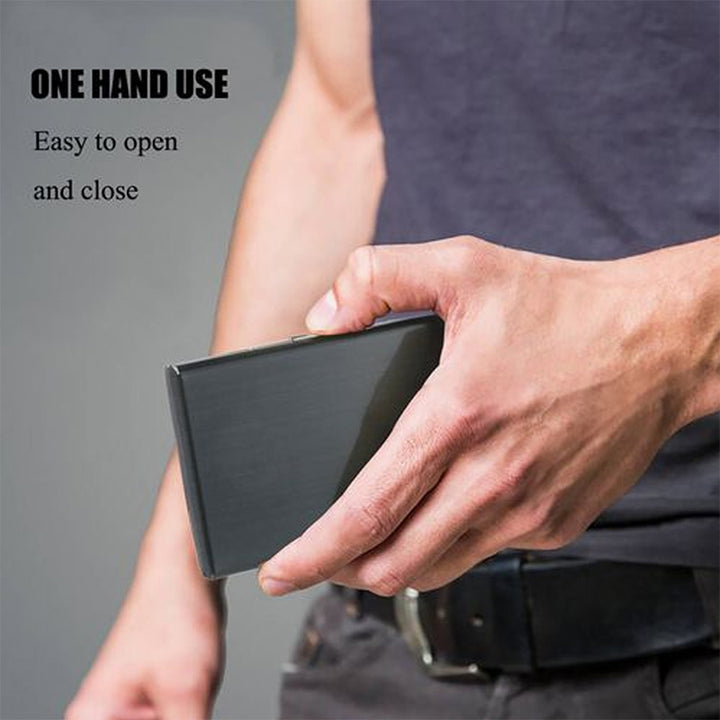 Schlanker RFID-Kreditkartenhalter aus Edelstahl